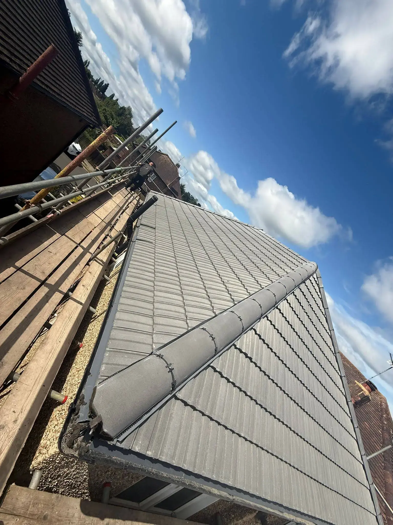 Emergency Roofing in progress by A-List Roofing & Refurbishments