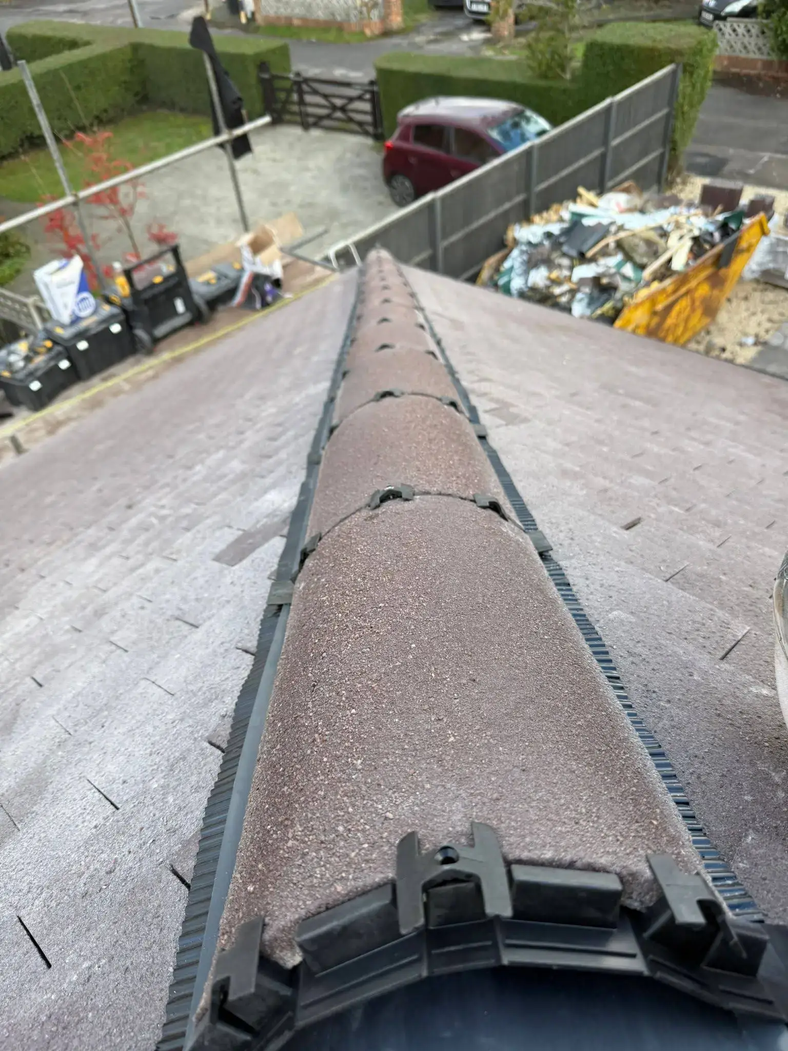 Dry-fix ridge system fitted by A-List Roofing
