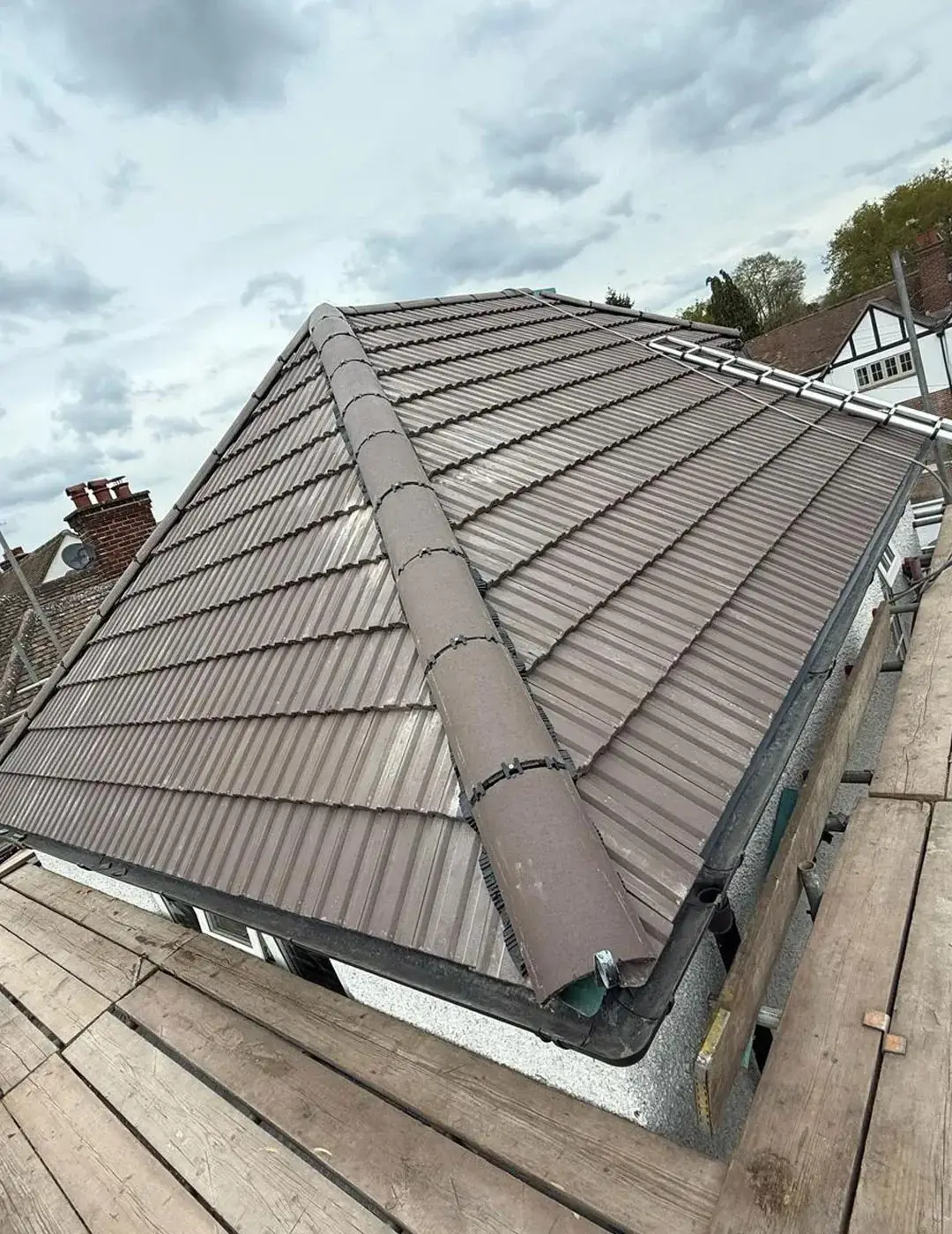 A-List Roofing inspecting a roof in Hampshire