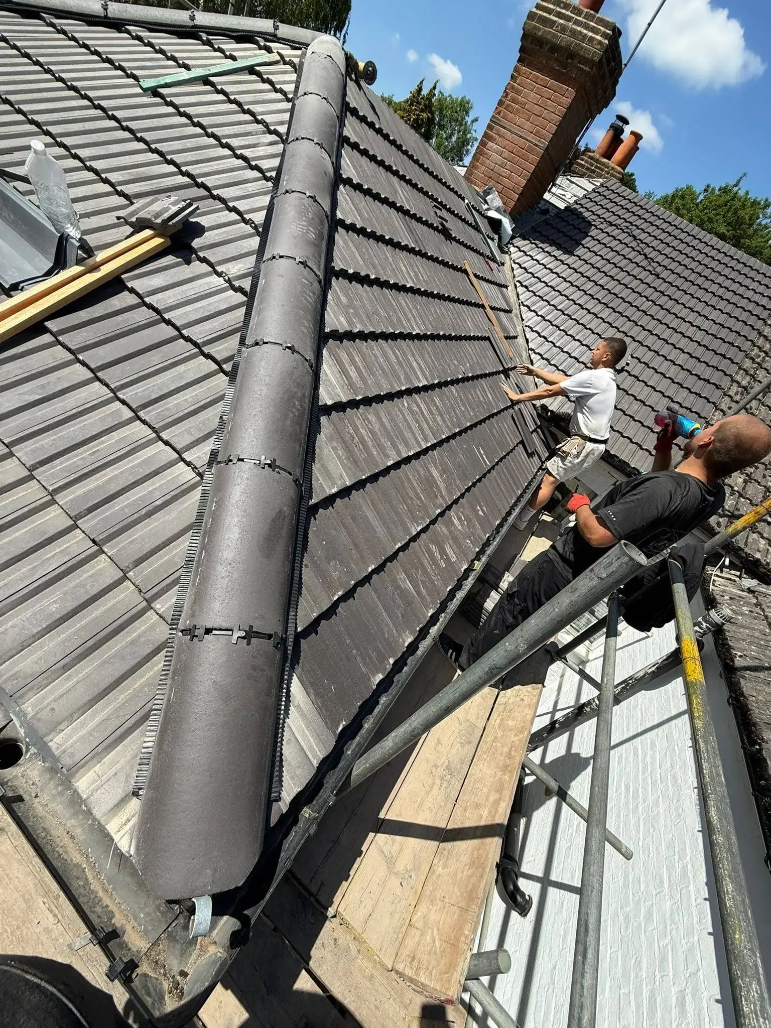 Leadwork in progress by A-List Roofing & Refurbishments