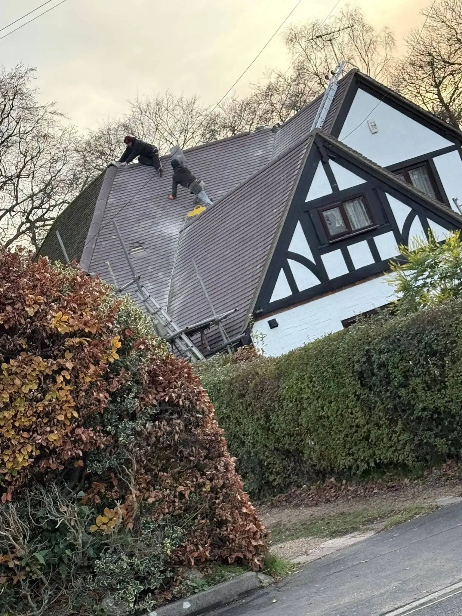 Roof Repairs in progress by A-List Roofing & Refurbishments